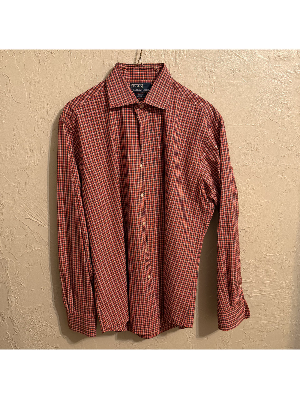 Polo Ralph Lauren Regent Custom Fit Plaid Long Sleeve Button-Down Shirt Large